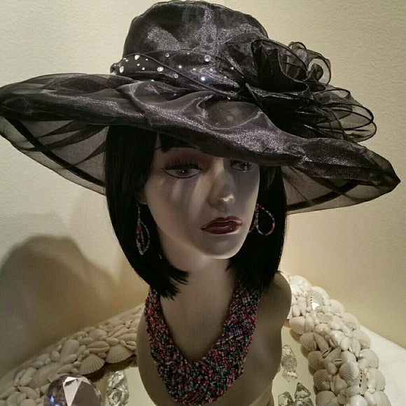 Bridal Bling Hats, Kentucky Derby Hat, Bling Hat, Swarovski Crystal Hat, Bling - Picture 1 of 7